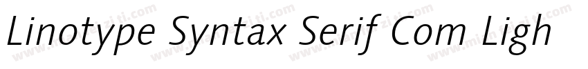 Linotype Syntax Serif Com Light字体转换